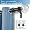 Urbanest Crackle Glass Flat Button 1-inch 5-8 inch Double Drapery Curtain Window Rod Set - 4 of 4