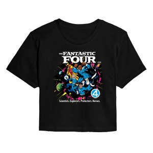 Women's - Marvel - Fantastic Four Fantastic 4 Galactus Comic Cropped Graphic T-Shirt - 1 of 4