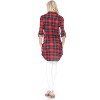 Women's Piper Stretchy Plaid Tunic with Pockets - White Mark - 3 of 3