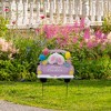 Northlight Back Seat Bunny Happy Easter Outdoor Garden Stake - 14" - Purple - 2 of 4