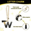 Unique Bargains Resin Lightweight Decorative Tassel Keychain Handle Charm Black with Gold Foil 1 Pc - 3 of 4