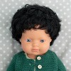 Miniland Anatomically Correct 15" Baby Doll, Caucasian Boy, Curly Black Hair (Polybag) - 3 of 3