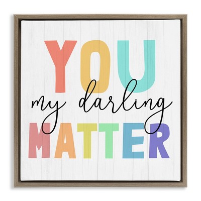 Stupell Industries You Darling Matter Rainbow Letters, 25" x 25"
