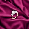 Slickblue Trendy 3.65 Ct. Modern Royal Engagement Ring for Women, Cushion & Round CZ, Rose Gold/Silver/Gold, Sizes 5-10 - 3 of 4
