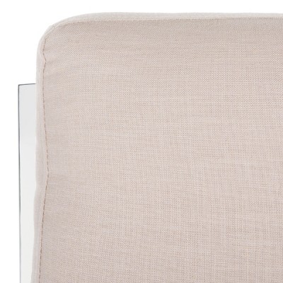 Elegant Beige Velvet & Wood Transitional Accent Arm Chair