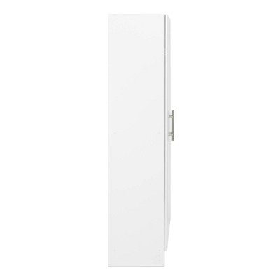 White Tall Storage Cabinet with Adjustable Shelves