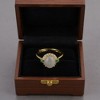 Anna-Kaci Women's White Jade Ring with Crystal Halo and Green Gemstone Accents - 2 of 4
