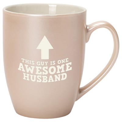 Elanze Designs This Guy Is One Awesome Husband Precious Pearl 10 ounce New Bone China Coffee Cup Mug