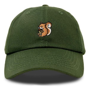Dalix Squirrel Embroidered Cotton Dad Hat Casual Adjustable Baseball Cap for Nature and Animal Lovers Womens - 1 of 4