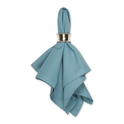 Smoke Blue Cotton Napkin Set of 6, 20x20 Inches