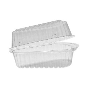Pactiv Evergreen Hinged Lid Pie Wedge Container, 6" Pie Wedge, 4.5 x 4.5 x 2.5, Clear, Plastic, 510/Carton - 1 of 4