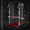 ER KANG Smith Machine, 2200lbs Squat Rack with LAT-Pull Down System & Cable Crossover Machine, Training Equipment with Leg Hold-Down Attachment - 3 of 4