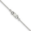 Black Bow Jewelry 1.25mm Sterling Silver Diamond Cut Solid Round Spiga Chain Necklace - image 3 of 4