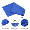 Unique Bargains Super Absorbent Waffle Pattern Tri-Fold Microfiber Golf Towels with D Clips - 4 of 4