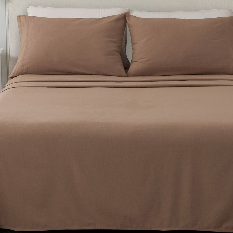 Great Bay Home Cotton Solid Flannel Sheet Set, 1 of 7