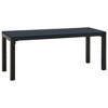 Garden Bench Black Steel Garden Bench Rectangular VintagevidaXL - 2 of 4