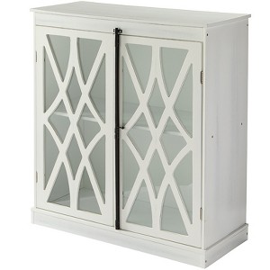 The Lakeside Collection Whitewashed 2-Door Cabinet - 1 of 1