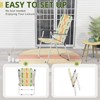 KTMBDW Patio Lawn Webbed Folding Chairs Set of 2, Outdoor Beach Portable Lawn Chair Camping Chair Beach Chair for Yard, Garden Dining - 4 of 4