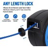 3/8in x 50ft Air Hose Reel Retractable, Heavy Duty Flex Hybrid Air Compressor Hose Reel with 9-Pattern Nozzle, Max 300PSI, Wall/Ceiling Mounted - 2 of 4