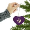 Tarleton State University Primary Logo Heart Love Wood Christmas Tree Holiday Ornament - 3 of 3