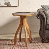 Vynxaria End Table with Lipped Top - Solid Wood Side Table, Elegant Accent Furniture for Living Room Sofa/Chair - 2 of 4