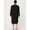 INSPIRE CHIC Men's Cotton Long Sleeves V Neck Chest Pocket Nightgown - 4 of 4