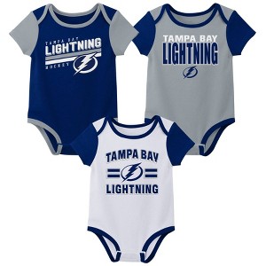 NHL Tampa Bay Lightning Infant Boys' 3pk Bodysuit - 1 of 4