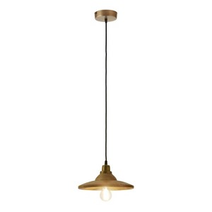 River of Goods 10.8" 1-Light Alberta Wood and Metal Pendant: Industrial Ceiling Fixture, UL Listed, E26 - 1 of 4