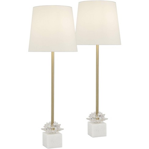 Regency Hill Julia 29 1/2 Tall Skinny Buffet Glam End Table Lamp