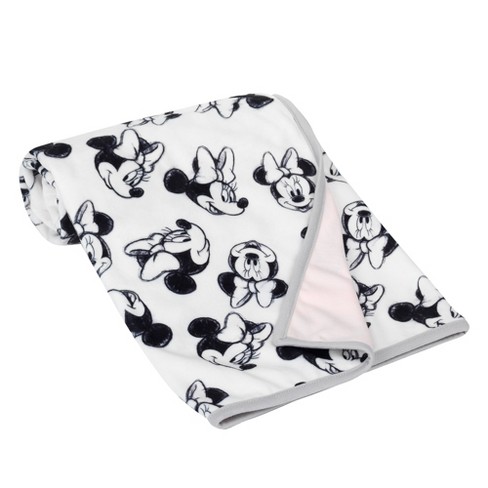 Lambs Ivy Disney Baby Minnie Mouse Baby Blanket White Pink Minky Jersey Target