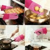 REGALWOVEN Silicone Thick Cotton Lining Heat Resistant Oven Mitts 12.8 x 7.5 Inch Set of 2 - 2 of 4