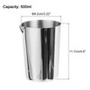 Unique Bargains Portable Spout Smooth Stainless Steel Cocktail Wine Shaker Silver - 2 of 4