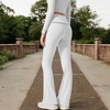 Anna-Kaci Active Women's High-Waisted Flare Pants with Ruffle Waistband - 3 of 4