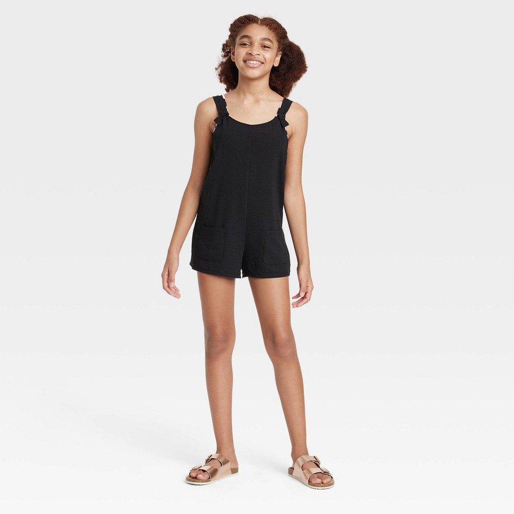 Girls' Chambray Cover Up Dress - art class™ Black XL