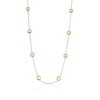 Simona Sterling Silver Bezel-Set 7mm Round Gemstone Station Necklace - Citrine (10.70cttw) - Yellow - 18+4 Inch - 2 of 3