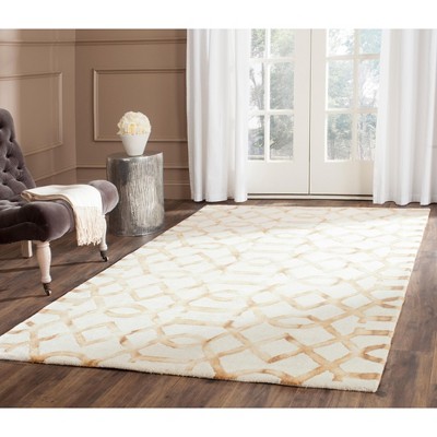 Ivory and Camel Hand-Tufted Wool Area Rug