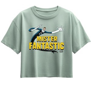 Girls' - Marvel - Fantastic Four Mister Fantastic Short Sleeve Boxy Graphic T-Shirt - 1 of 1