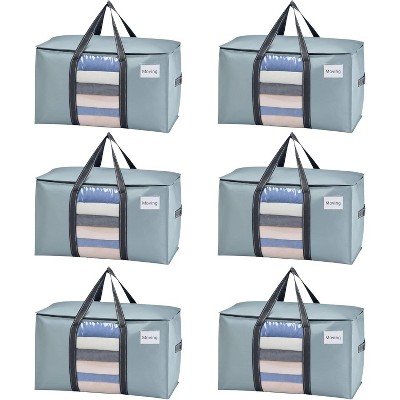 4/6/8 Pack Moving Bags, Moving Supplies, Moving Boxes, College Packing Storage Boxes Lids Alternative, Heavy Duty Totes