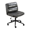 VYNXARIA Adjustable Swivel Criss-Cross Chair, Wide Seat/ Office Chair /Vanity Chair, Gray - 3 of 4