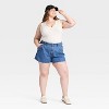 Women's High-Rise Pleated Jean Shorts - Universal Thread™ - 3 of 3