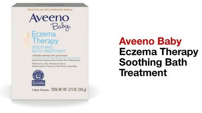 Aveeno Baby Eczema Therapy Soothing Bath Treatment, Oatmeal Fragrance-Free,  Single Use Packets