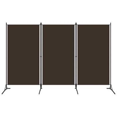 vidaXL 3-Panel Room Divider Brown 102.4"x70.9" Fabric