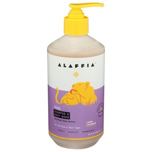 Alaffia Everyday Shea Baby & Kids Shampoo & Body Wash, Lemon Lavender - 16 fl oz - 1 of 4