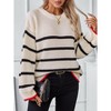 Women's Crew Neck Cropped Sweater 2025 Fall Long Sleeve Chunky Knit Pullover Sweater Tops - 2 of 4