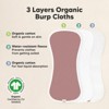 KeaBabies 5pk Urban Baby Burp Cloths, Organic Burping Cloth for Babies, Burp Rags for Baby Girls, Boys - 4 of 4