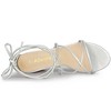 Allegra K Women's Back to College Strappy Straps Lace Up Chunky Heel Sandals - 4 of 4