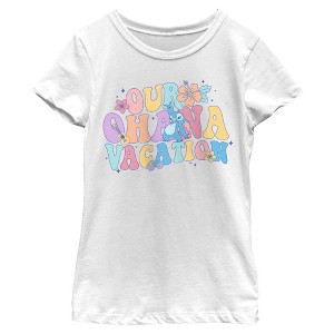 Girls Lilo & Stitch Our Ohana Vacation T Shirt - 1 of 4
