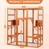 Sevobal Pet Carriers, Cat Cages Indoor Enclosure with Platforms and Lock, Cats Crate Large Exercise Place Ideal for 1-3 Cats, Orange, 62.4"*32.4"*70" - 4 of 4