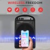 Pyle Portable PA Speaker Amplifier & Microphone System, Bluetooth Wireless Streaming - Black - 3 of 4