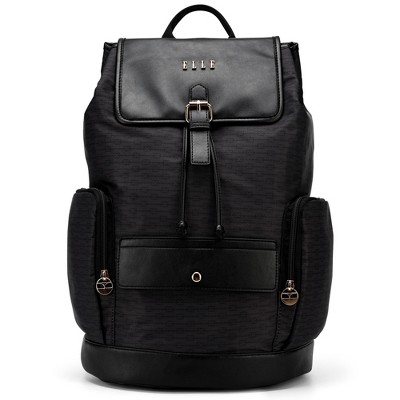 ELLE Luggage 25L Eleganza Monogram Backpack - Black — фото 3